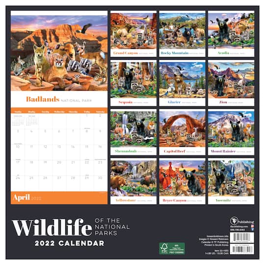 National Parks Calendar 2022